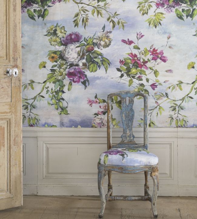 Caprifoglio Wallpaper - Sky - PDG676/01 - Designers Guild