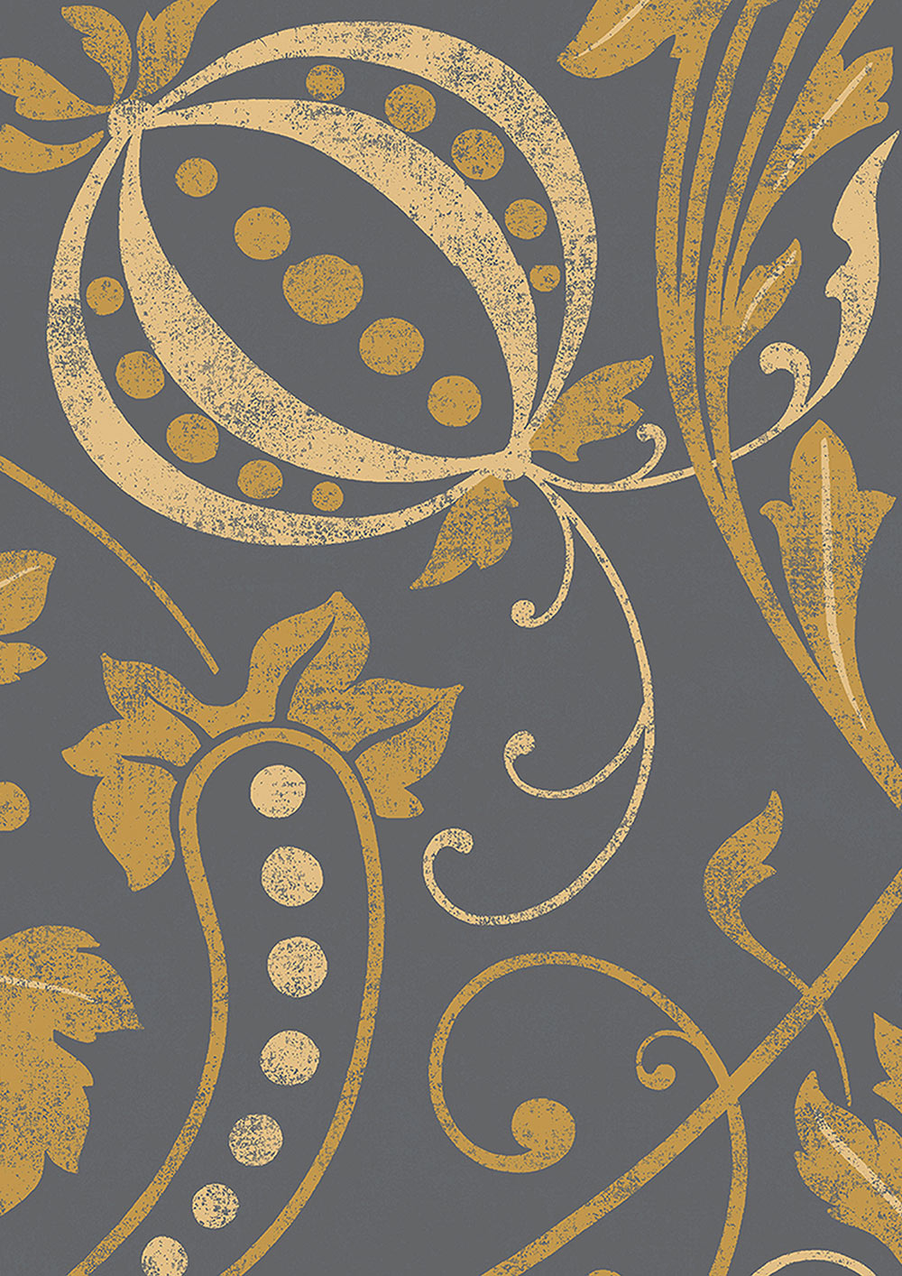 Chateau Wallpaper - Gold - Lewis & Wood