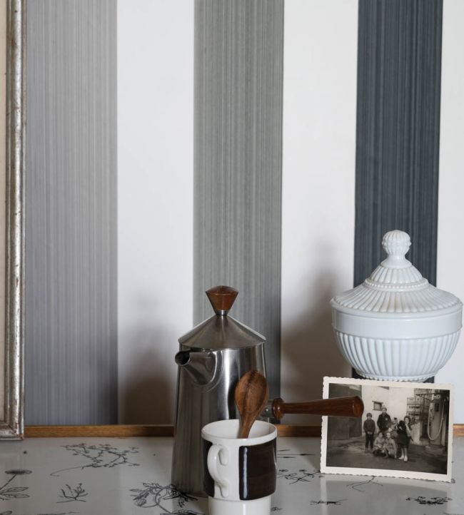 Chromatic Stripe Wallpaper - Plummett - 4202 - Farrow & Ball