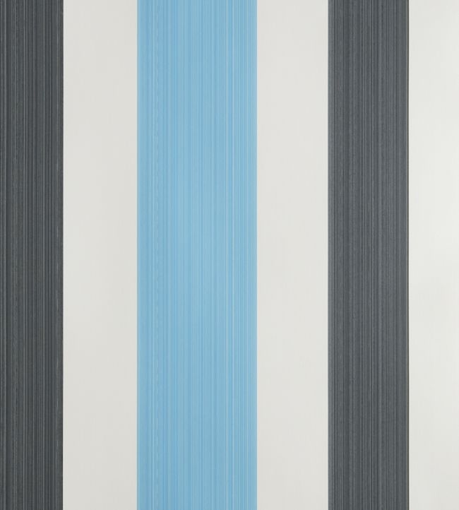 Chromatic Stripe Wallpaper - St Giles Blue - 4205 - Farrow & Ball