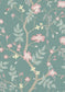 Cinda's Roses Wallpaper - Green 