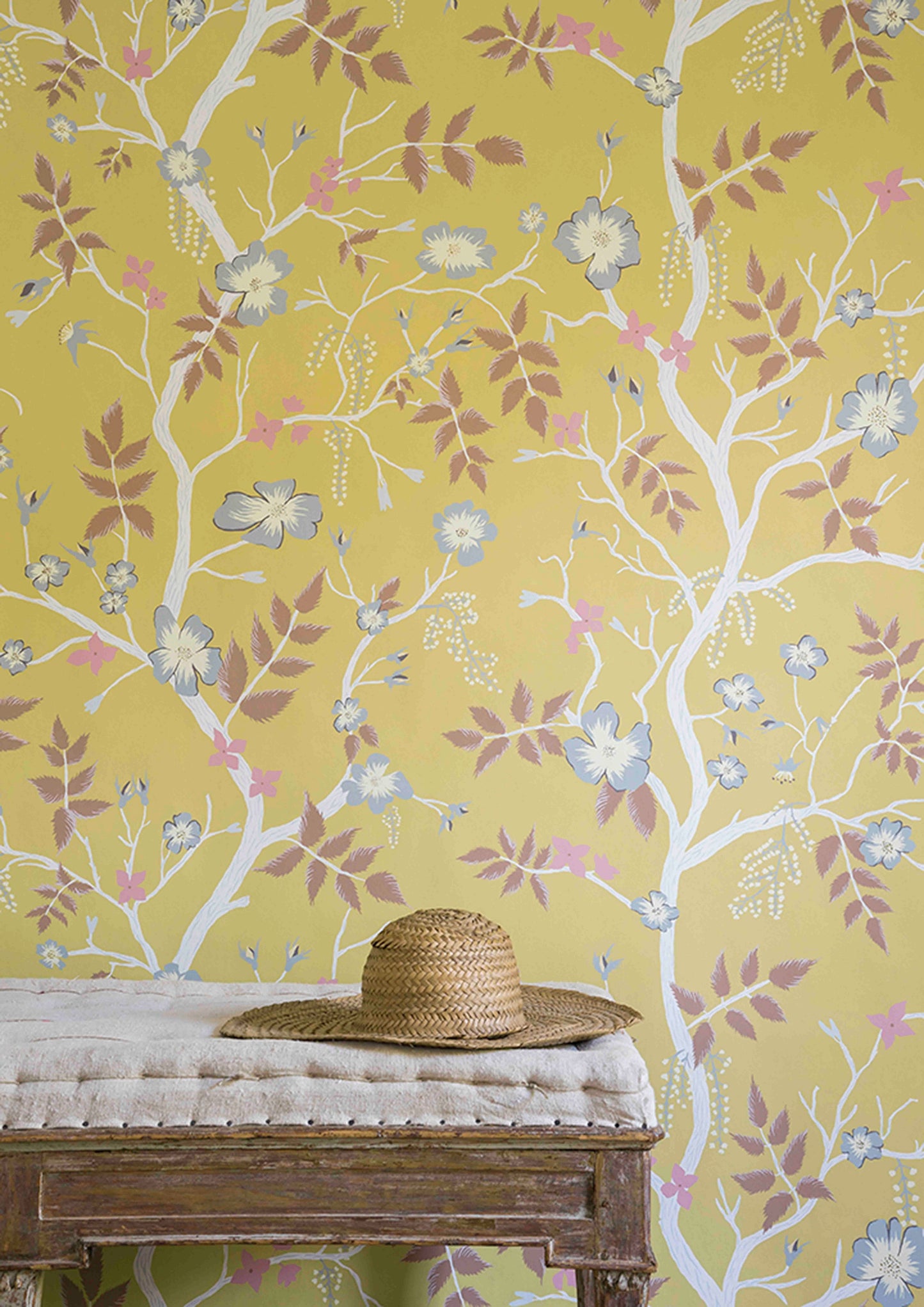 Cinda's Roses Room Wallpaper 3 - Yellow