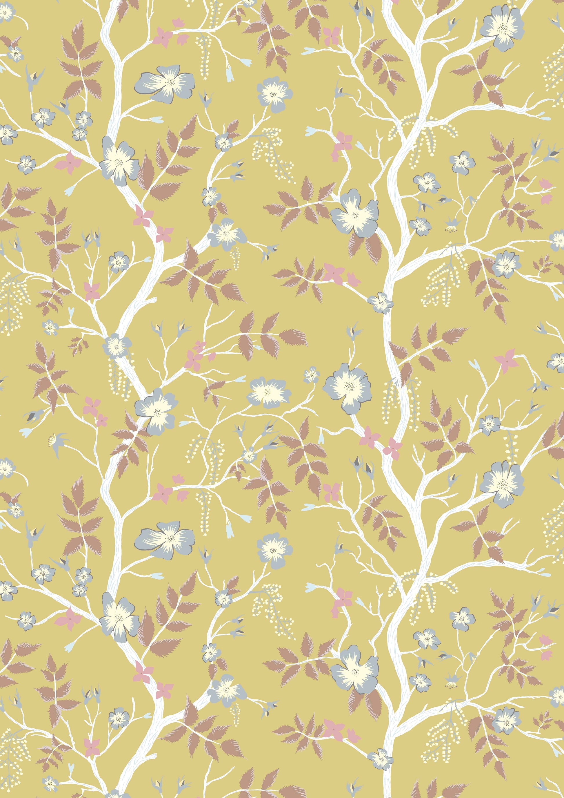 Cinda's Roses Room Wallpaper 2 - Yellow