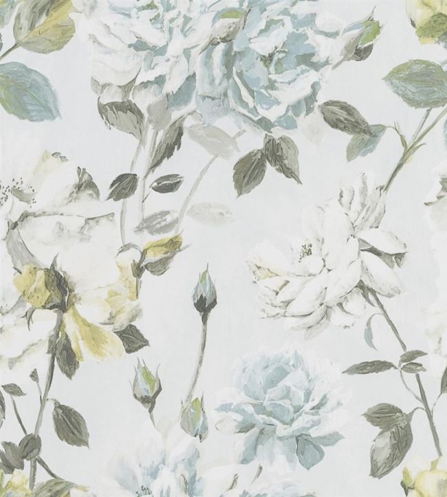 Couture Rose Wallpaper - Duck Egg - PDG711/04 - Designers Guild