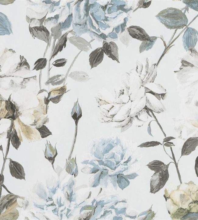 Couture Rose Wallpaper - Graphite - PDG711/05 - Designers Guild
