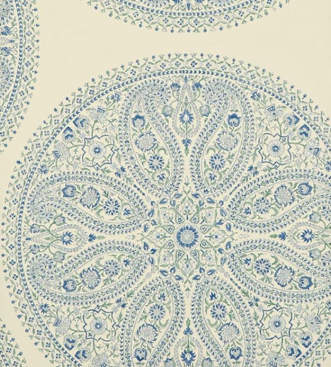 Paisley Circles Wallpaper - Blue
