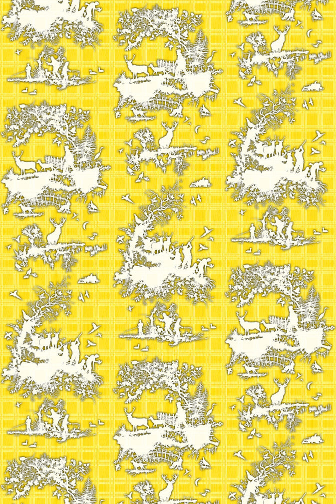 Classic Hunt Fabric - Yellow