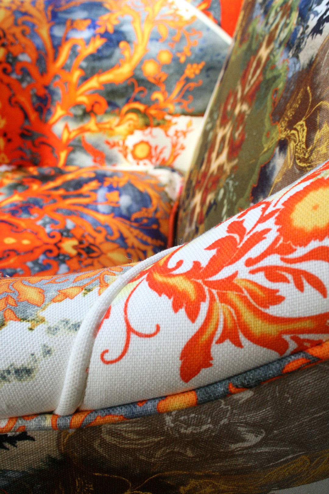 Grand Blotch Damask Room Fabric 2 - Multicolor