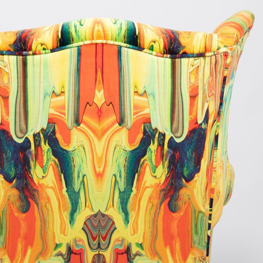 Marble Gum Room Velvet Fabric - Multicolor