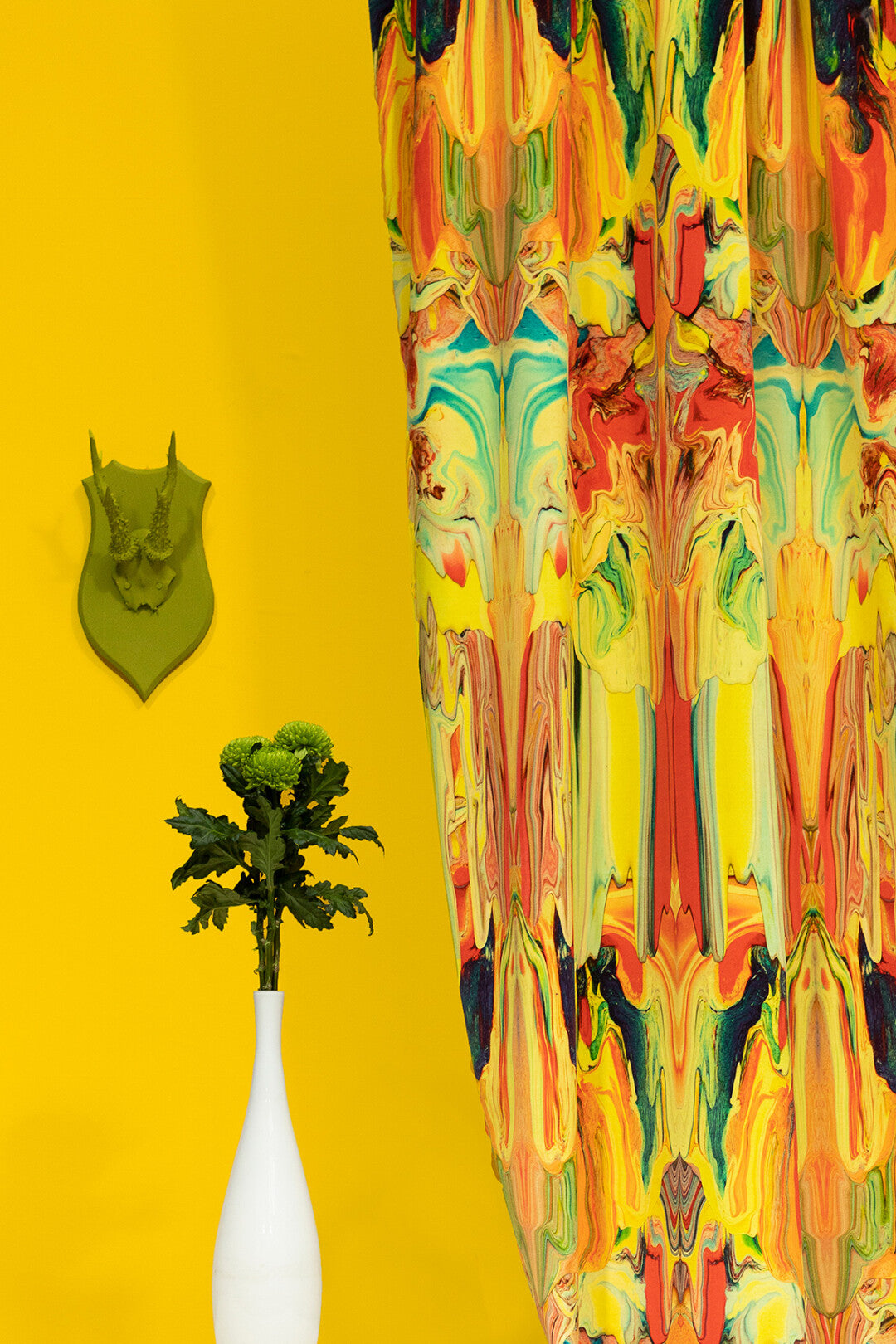 Marble Gum Room Velvet Fabric 3 - Multicolor