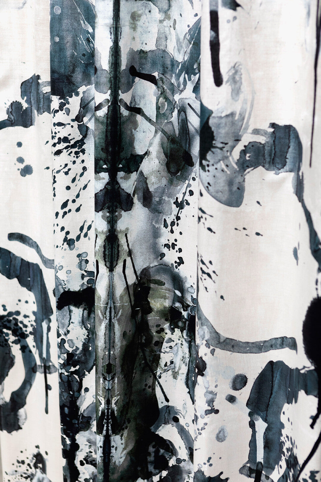 Rorschach Room Velvet Fabric - Gray