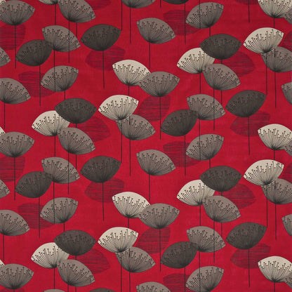 Dandelion Clocks Fabric - Red 
