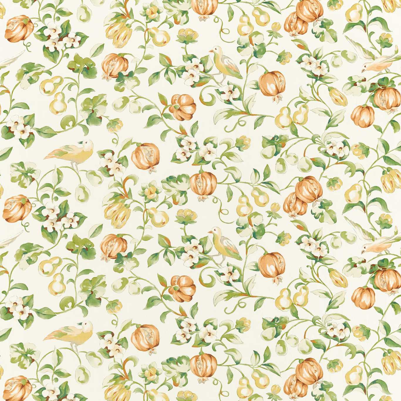 Pear & Pomegranate Fabric - Green