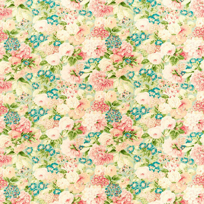 Rose & Peony Fabric - Pink 