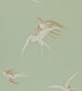 Swallows Wallpaper - Green 
