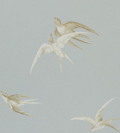 Swallows Wallpaper - Gray 