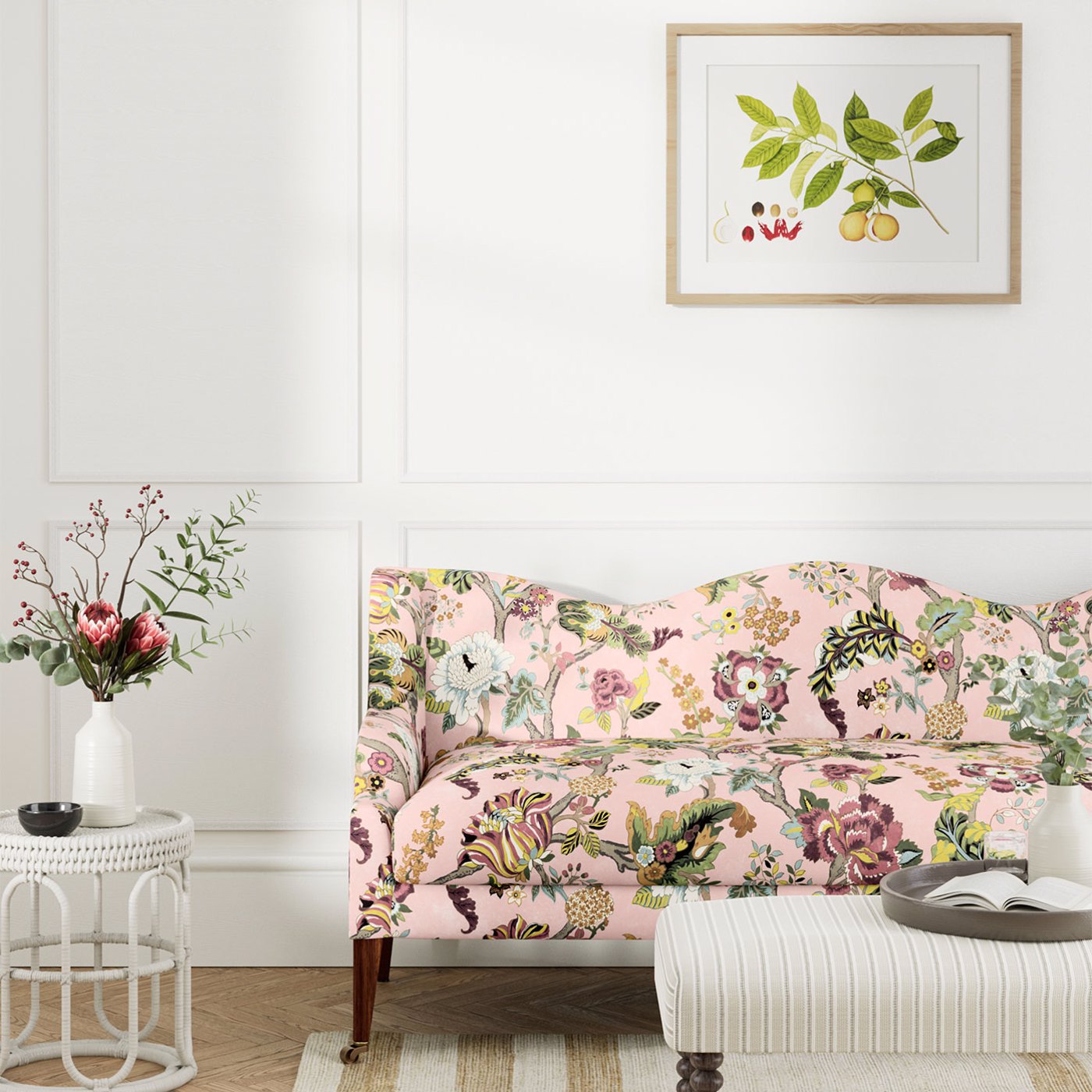 Fusang Tree Room Fabric 2 - Pink