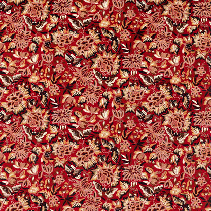 Amara Butterfly Fabric - Red 
