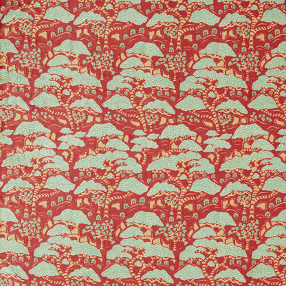 Bonsai & Gingko Fabric - Red 