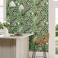 Chinoiserie Hall Room Wallpaper - Green