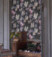Delft Flower Grande Wallpaper - Graphite - PDG1038/01 - Designers Guild