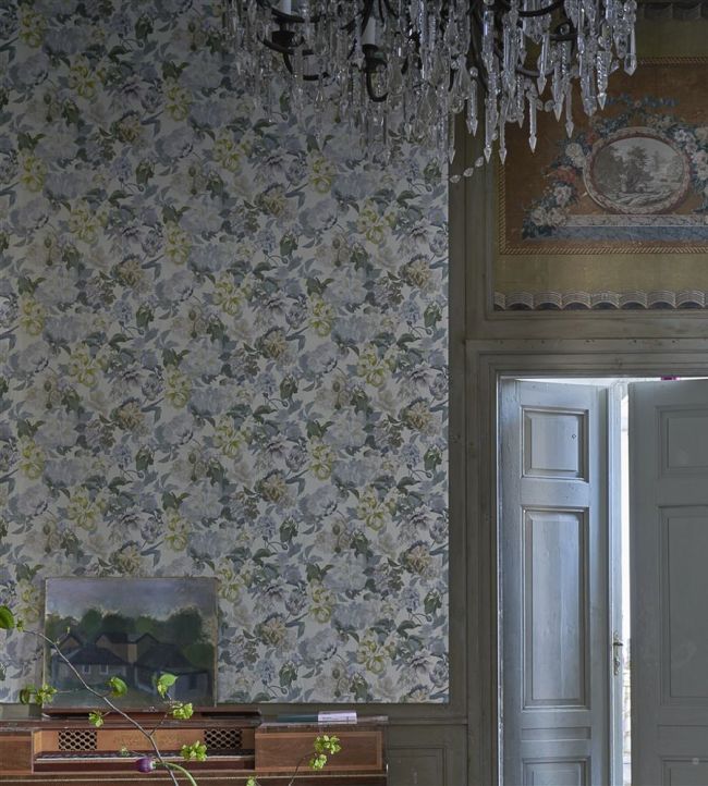 Delft Flower Wallpaper - Pewter - PDG1033/05 - Designers Guild