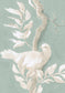 Doves Wallpaper - Green - Lewis & Wood