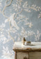 Doves Wallpaper - Silver - Lewis & Wood