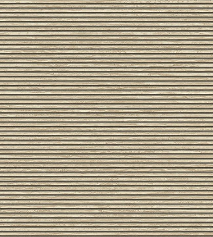 Striped Wood Wallpaper - Brown 