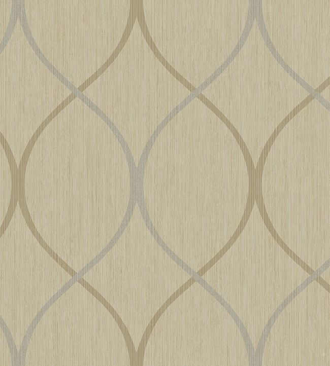 Curved Lines Wallpaper  - Cream