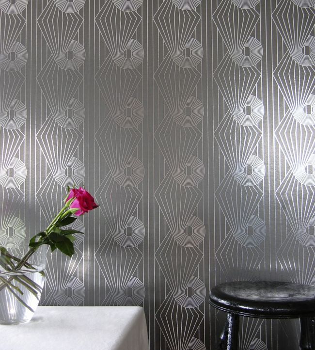 Minispiral Room Wallpaper - Gray