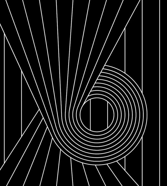Spiral Wallpaper - Black 