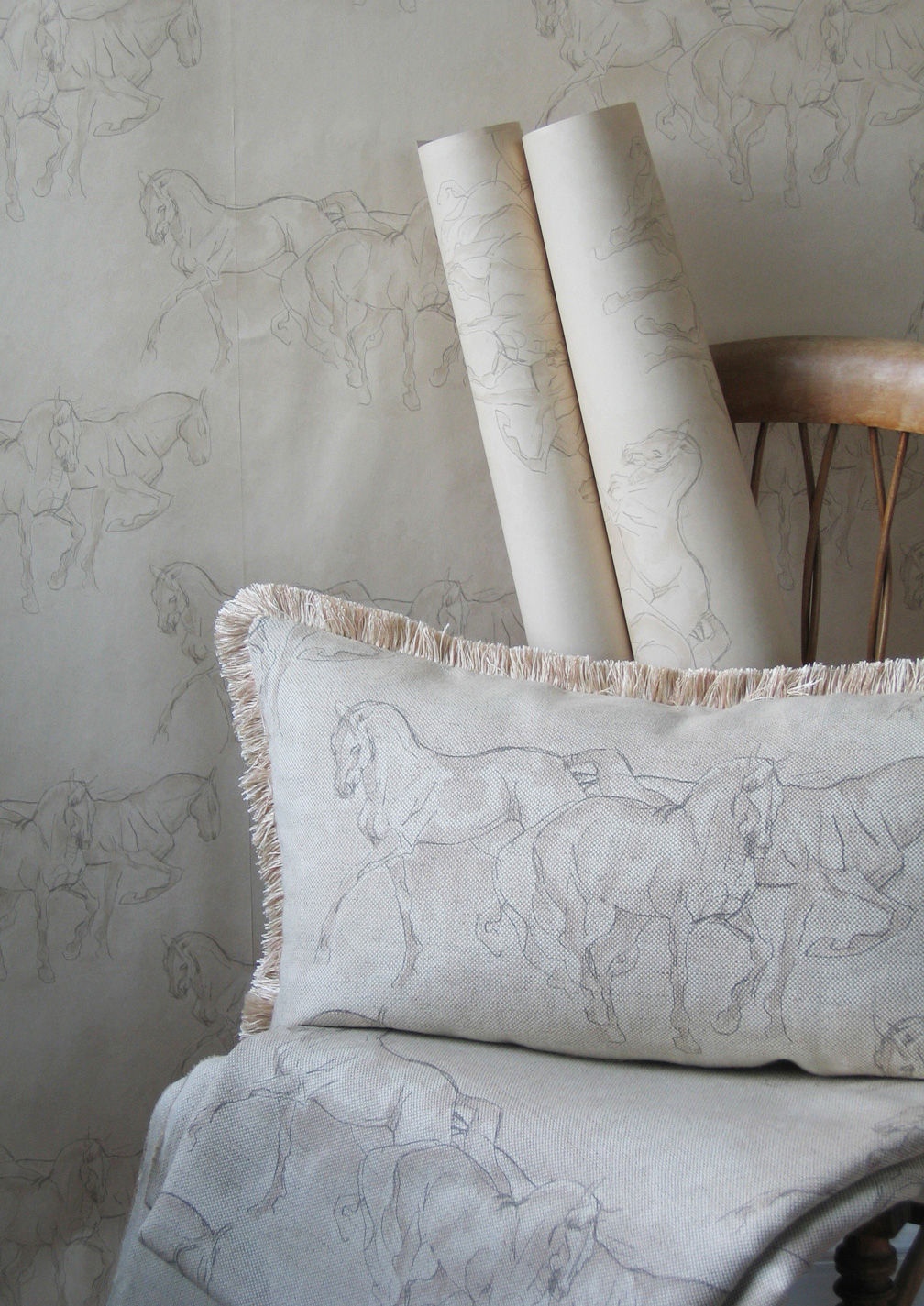 Equus Extra Wide 51" Fabric Lionheart Wallpaper