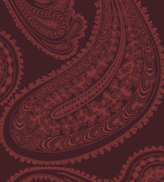 Rajapur Velvet Fabric - Red - Cole & Son