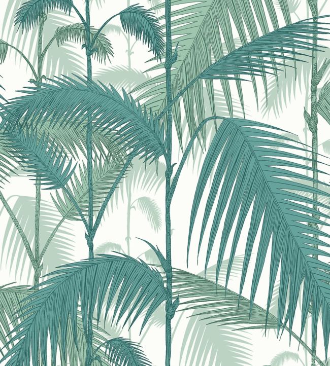 Palm Jungle Fabric - Teal 