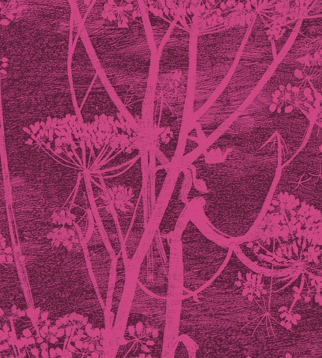 Cow Parsley Velvet Fabric - Purple - Cole & Son