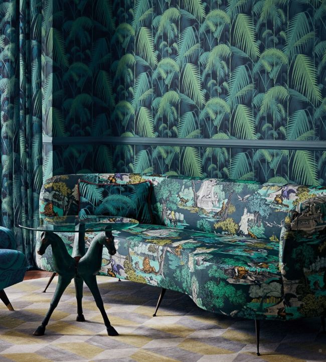 Versailles Grand Room Fabric - Green