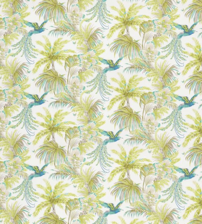 Bird Of Paradise Fabric - Green 