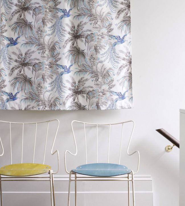 Bird Of Paradise Room Fabric - Purple