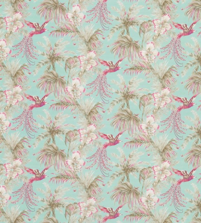 Bird Of Paradise Fabric - Teal 