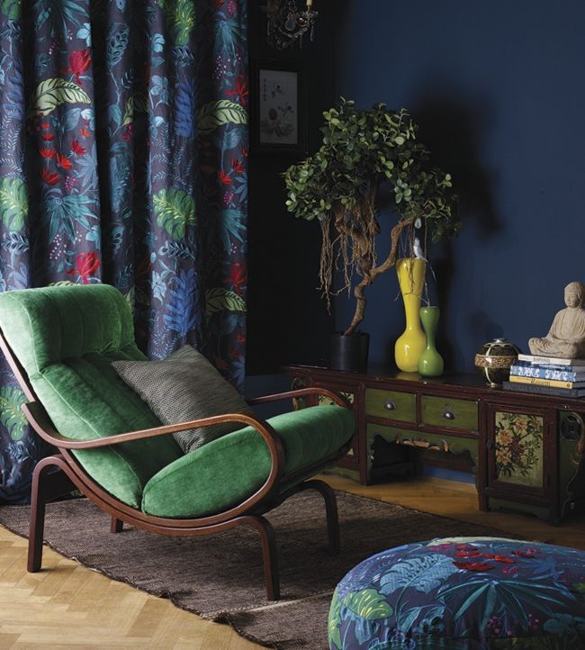 Zamba Room Fabric - Blue