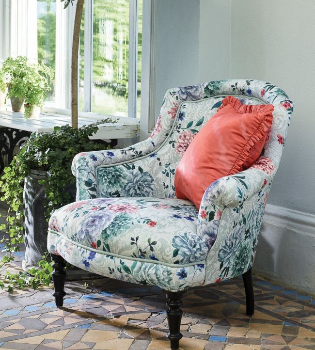 Duchess Garden Room Fabric - Blue