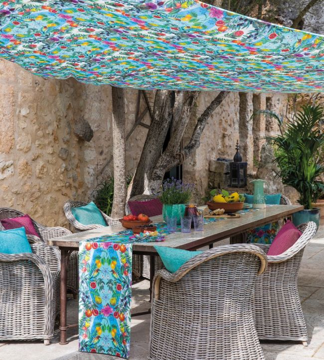 Talavera Room Fabric - Blue