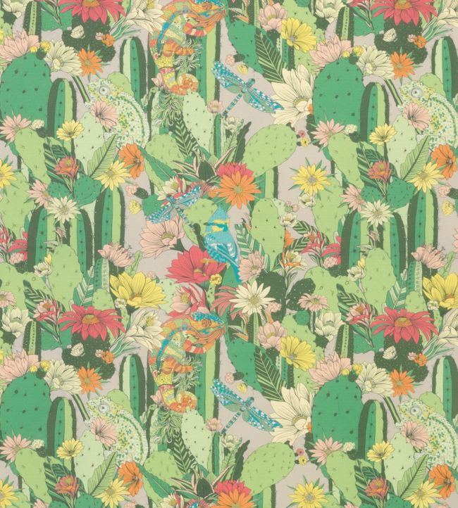 Cactus Garden Fabric - Green