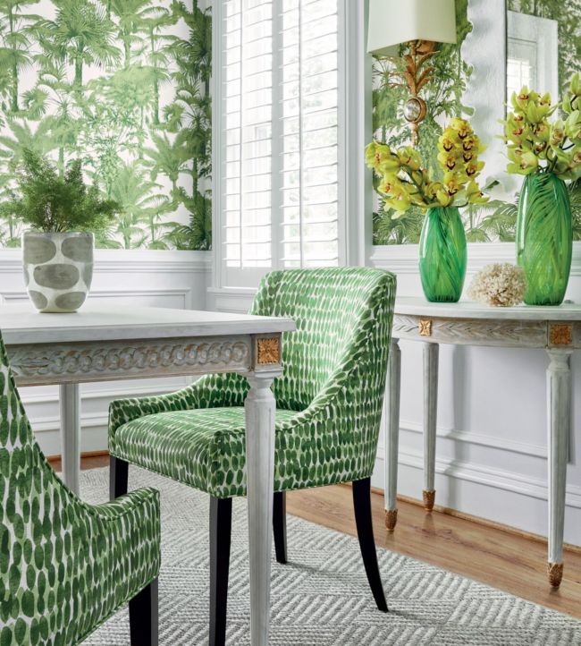 Rain Water Room Fabric - Green