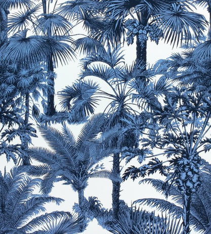 Palm Botanical Fabric - Blue 