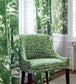 Palm Botanical Room Fabric - Green