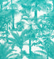 Palm Botanical Fabric - Teal 