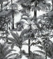 Palm Botanical Fabric - Gray 
