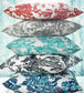 Marine Coral Room Fabric - Teal